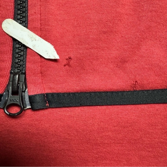 Nike Sportswear Tech Fleece Full Zip Hoodie Sweatshirt In Red Black Size: M - Picture 7 of 8